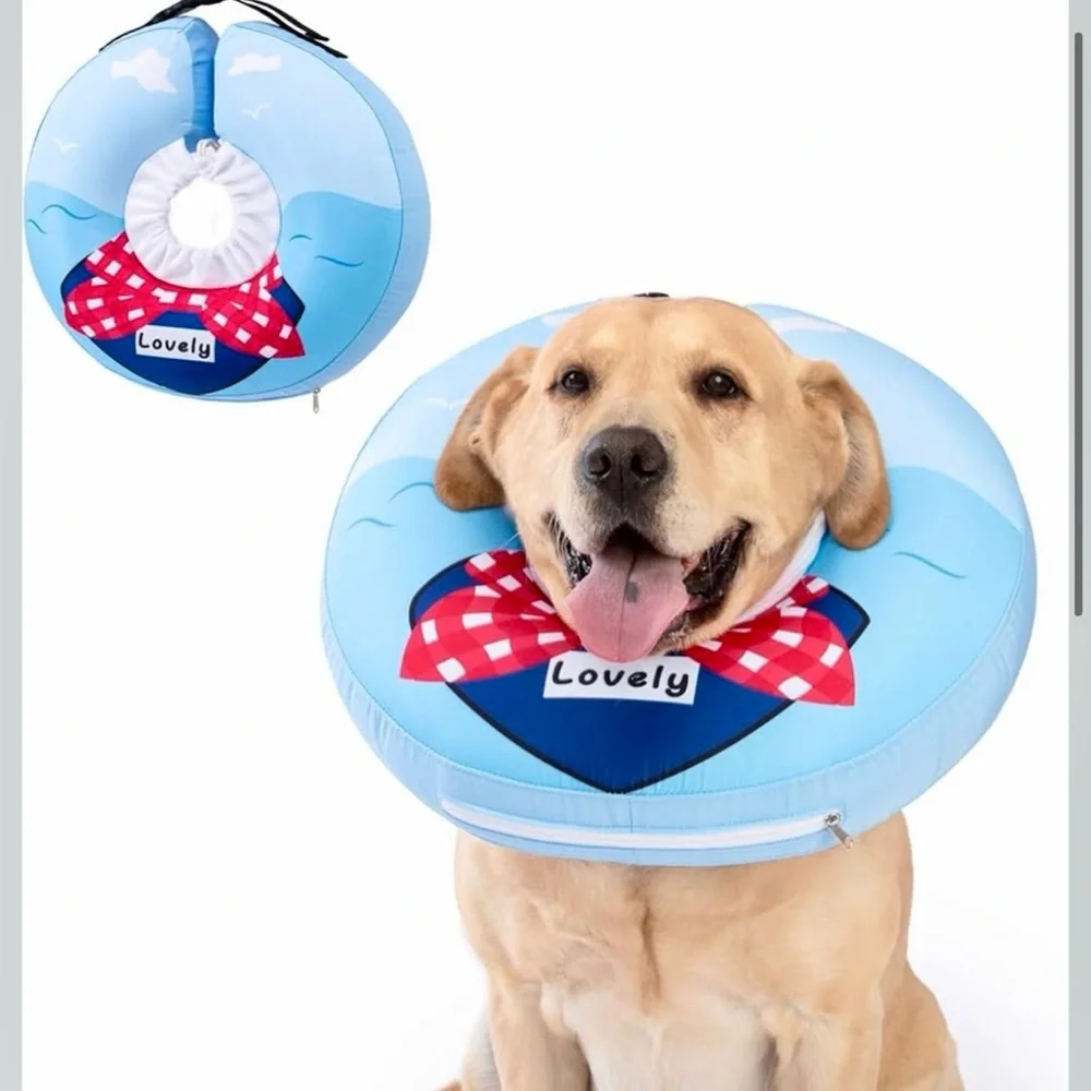 NWOT Woot Inflatable Waterproof Dog Cone Collar Donut for Recovery